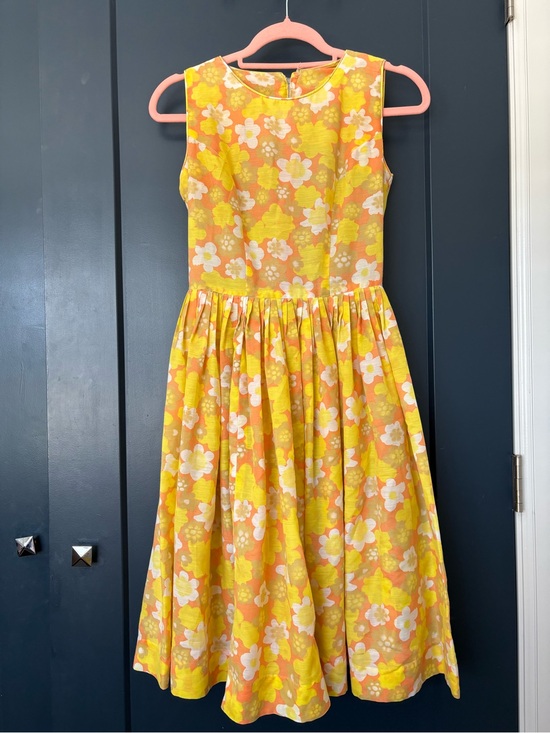 Vintage Dresses & Skirts - Vintage Yellow and White Floral Casual Dress